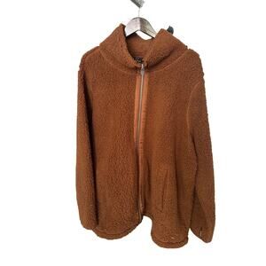 Brown Women's 3XL sherpa jacket